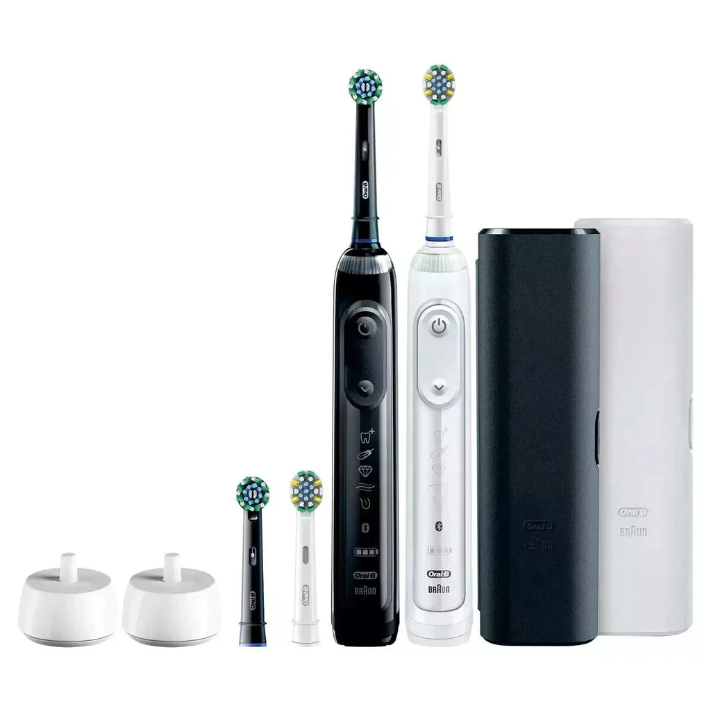 Oral-B Genius X Rechargeable Electric Toothbrush 2-pack Balck and White