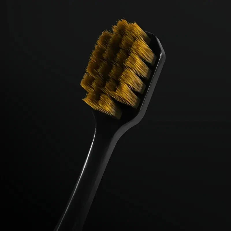 6pcs Black Gold Toothbrush Gift Set â€?Soft Bristle Travel Adult Toothbrushes